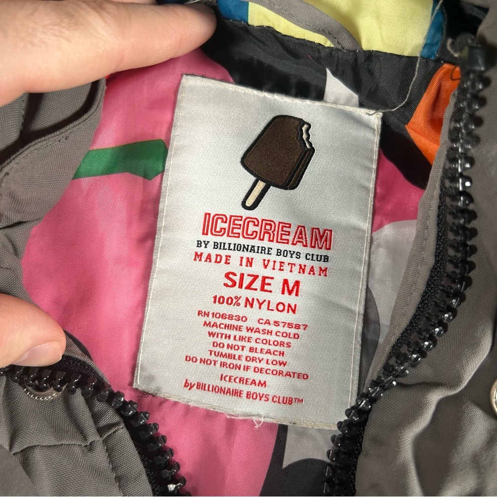 Icecream BBC Vest Mens Medium Grey Puffer Embroidered Billionaire Boys Club Rare - Picture 7 of 9
